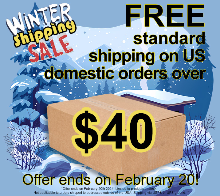 Free shipping on U.S. orders over $40!