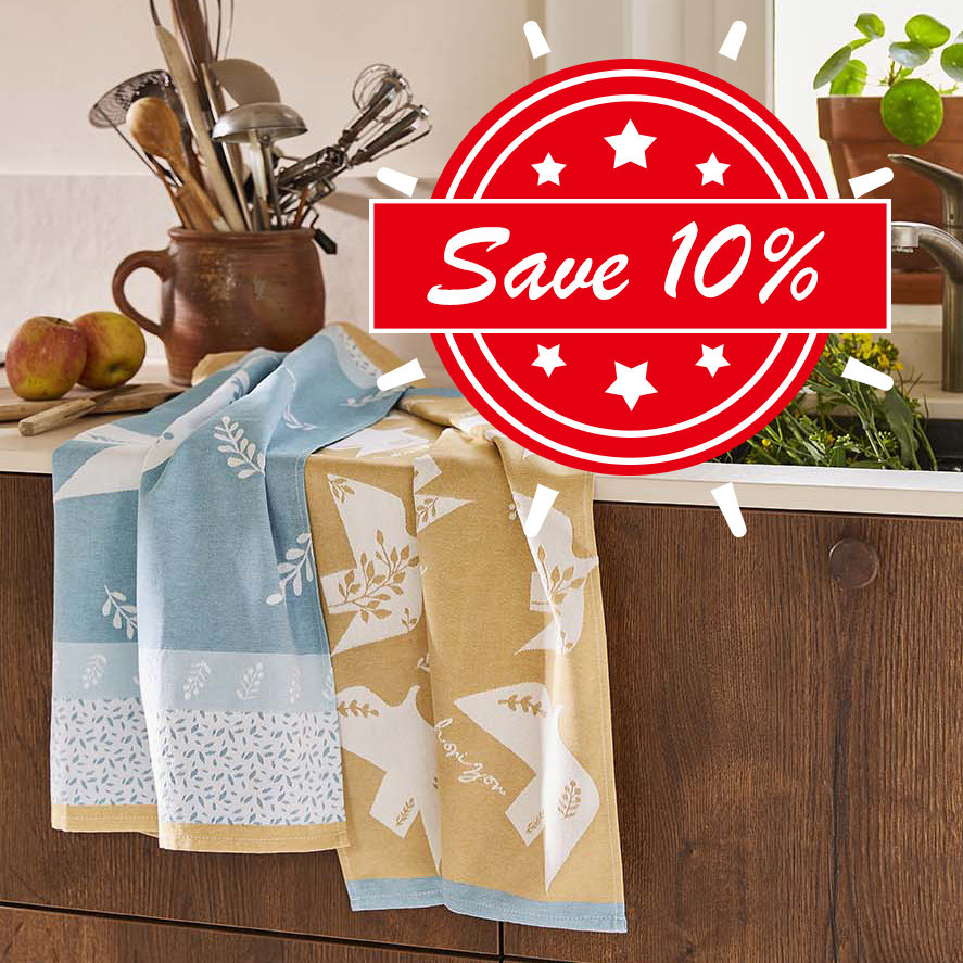 Save on jacquard tea towels