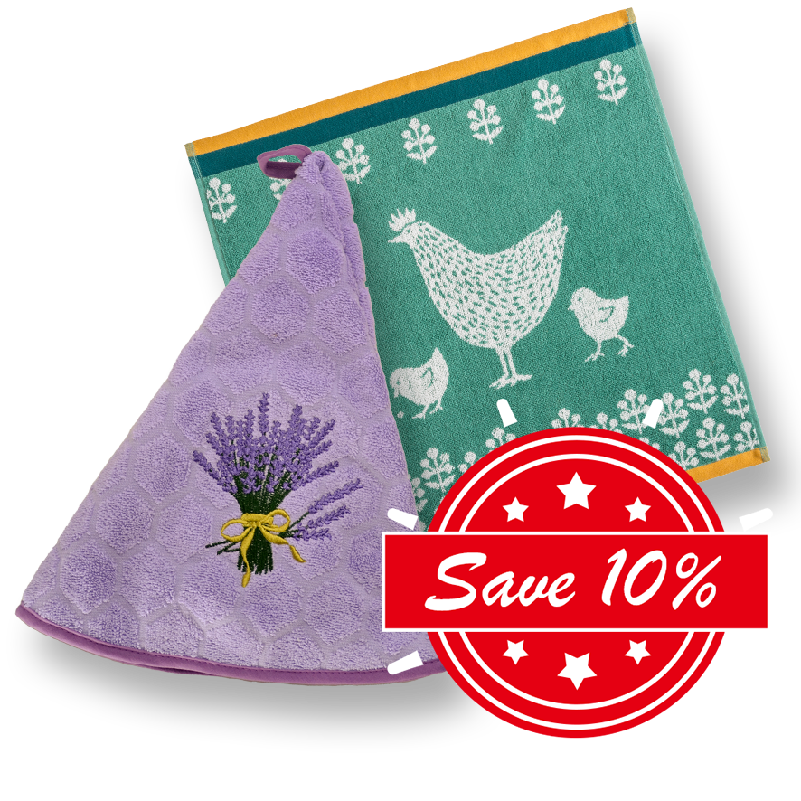 Save on our terry kitchen and hand towels!